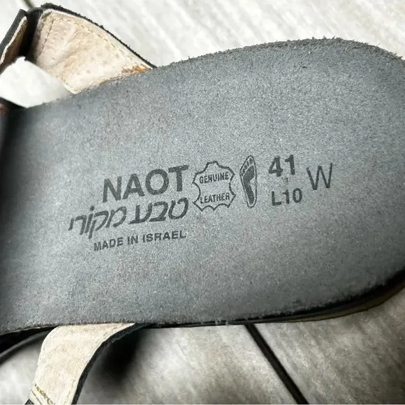 Naot Nifty Bohemian Heeled Chunky Sandal Slip On Slide Womens Size 10 EUR 41