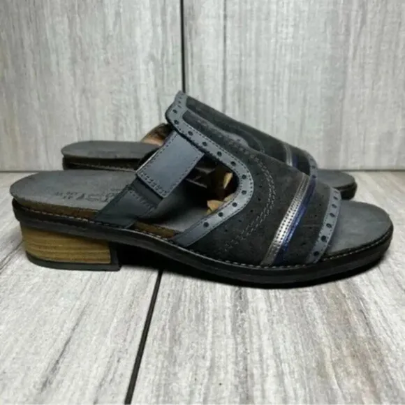 Naot Nifty Bohemian Heeled Chunky Sandal Slip On Slide Womens Size 10 EUR 41