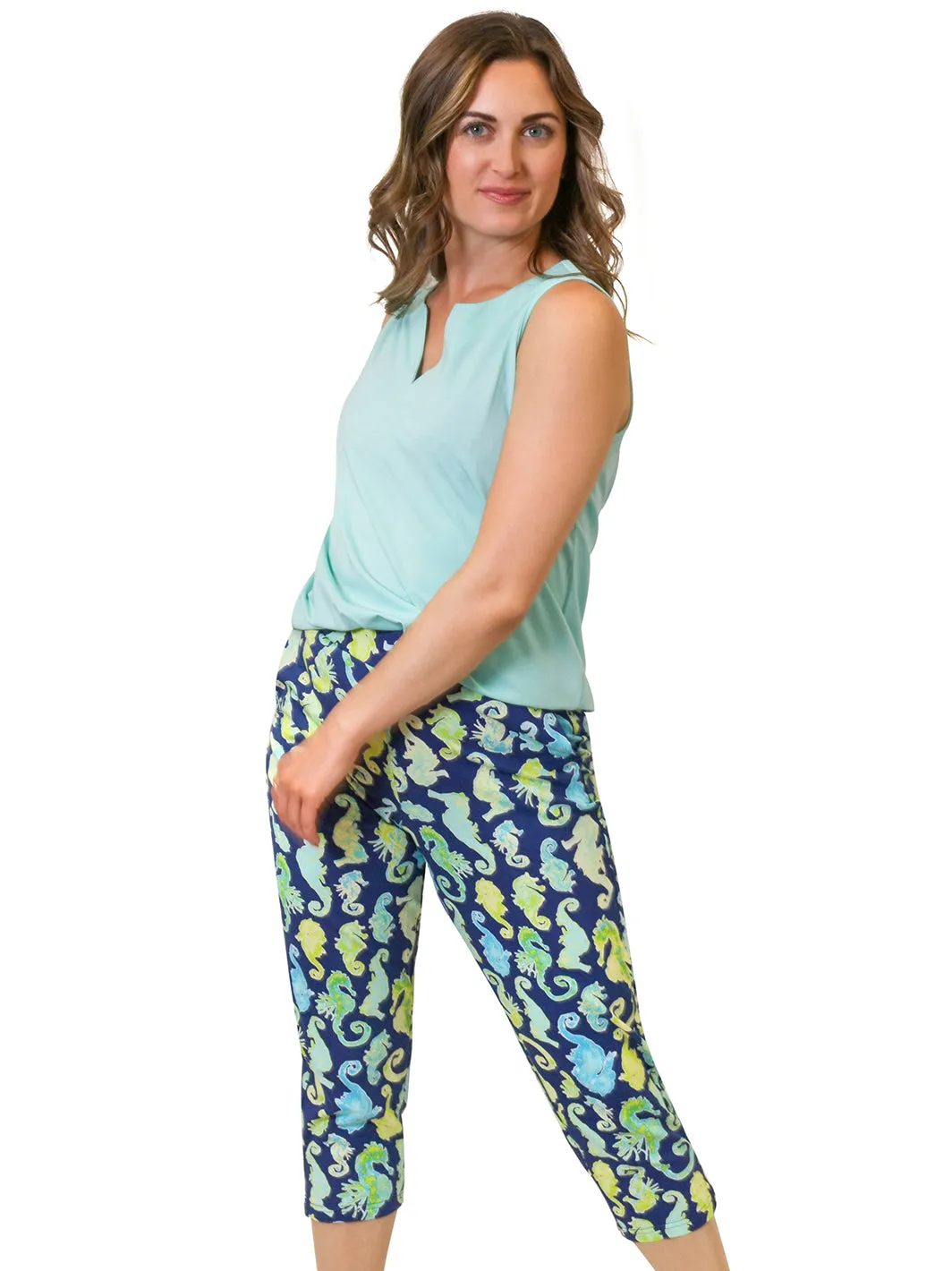 Natalia Capri Pant Neptune