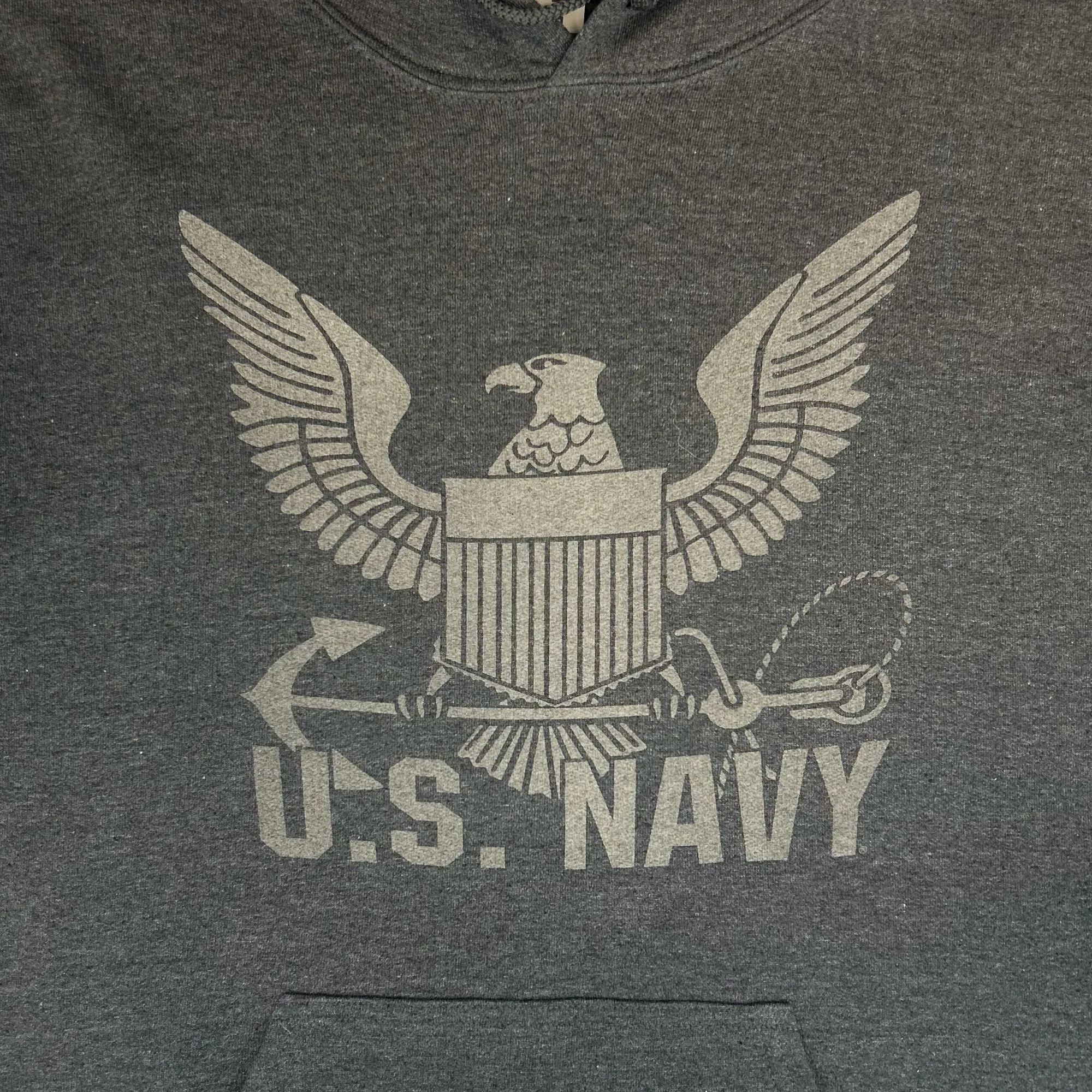 Navy Reflective Logo Hood (Charcoal)