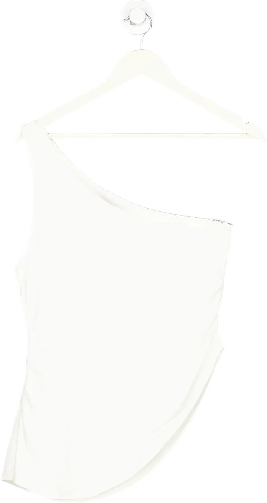New Look White One Shoulder Top UK 10