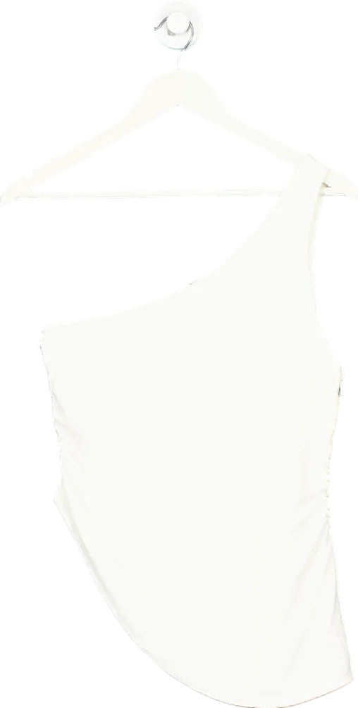 New Look White One Shoulder Top UK 10