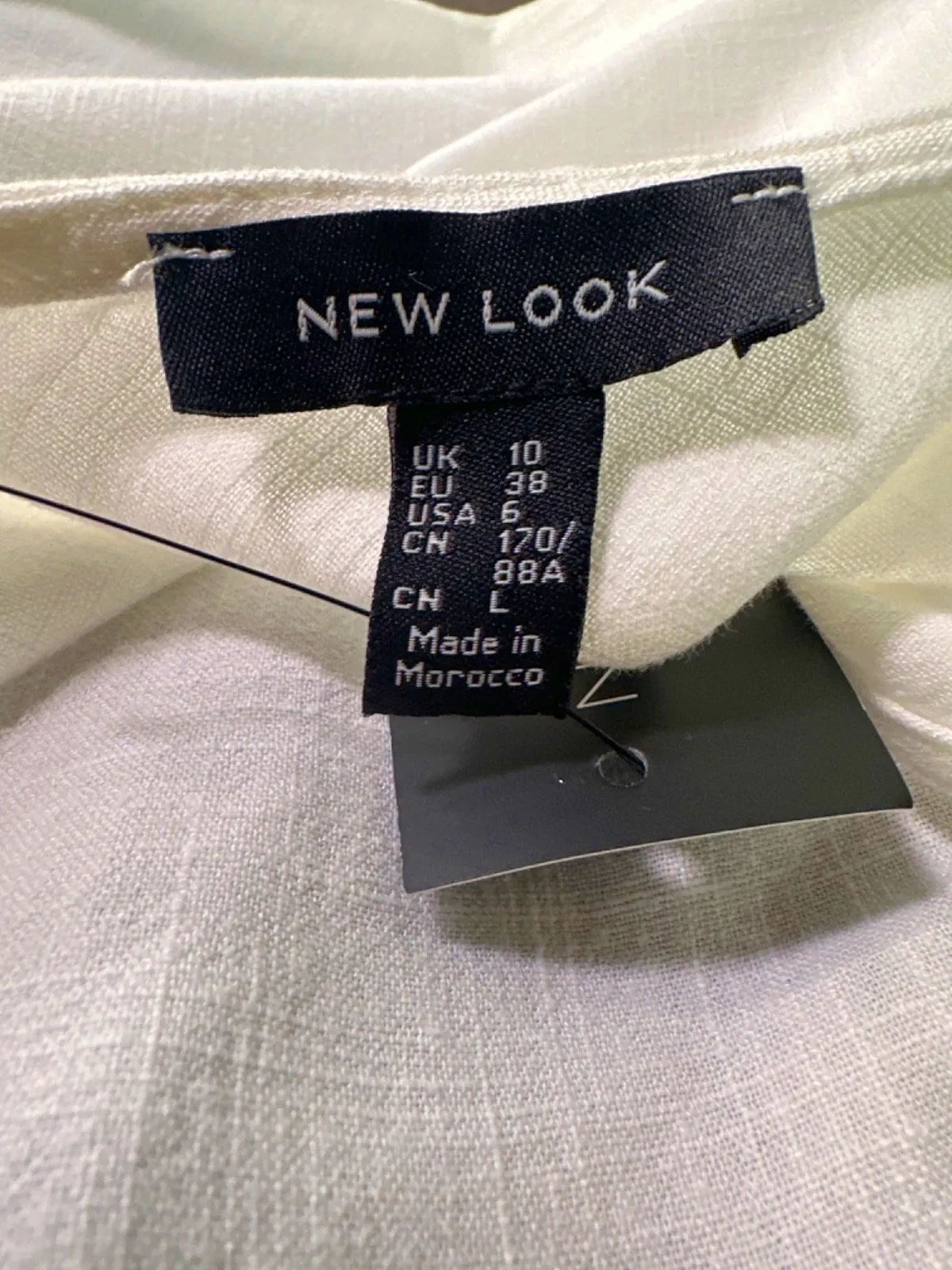 New Look White One Shoulder Top UK 10