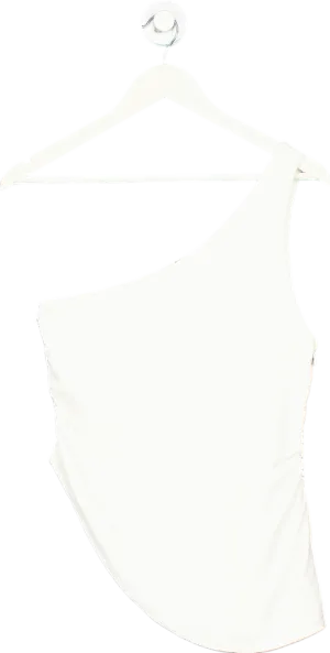 New Look White One Shoulder Top UK 10