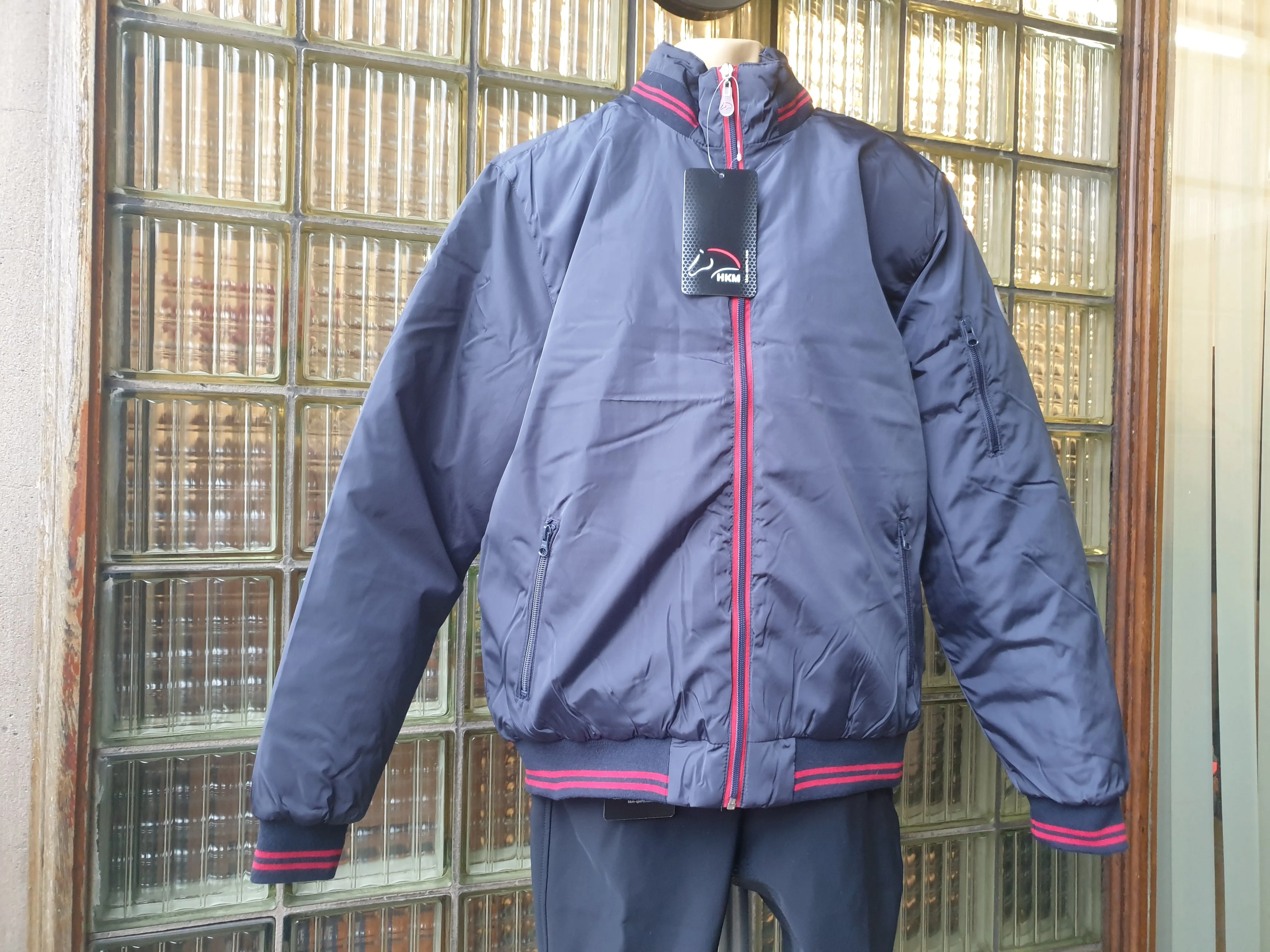 NEW WITH TAGS HKM Navy bomber jacket FREE POSTAGE 🟢