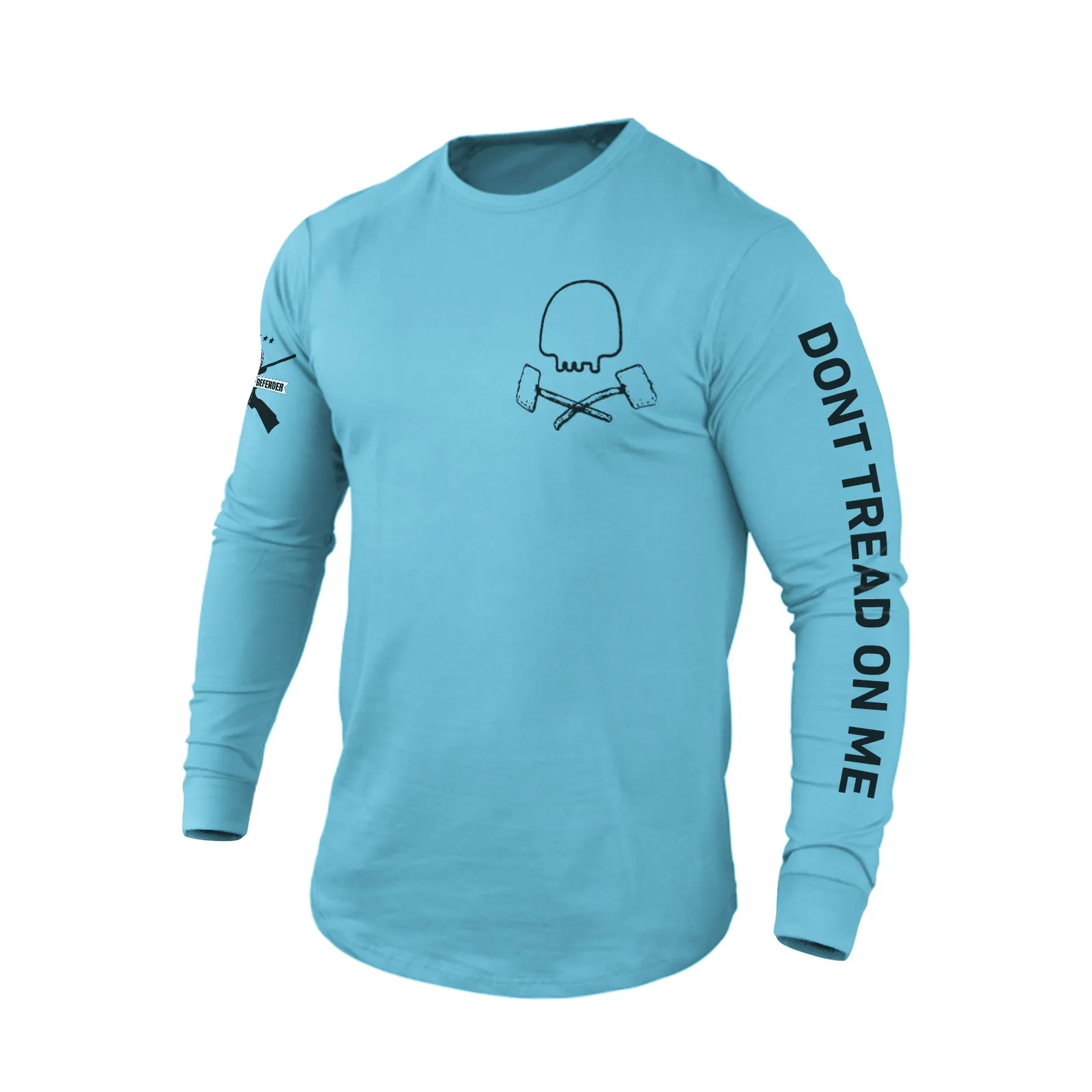 NO LUCK ALL WORK 100% COTTON GRAPHIC LONG SLEEVE T-SHIRT