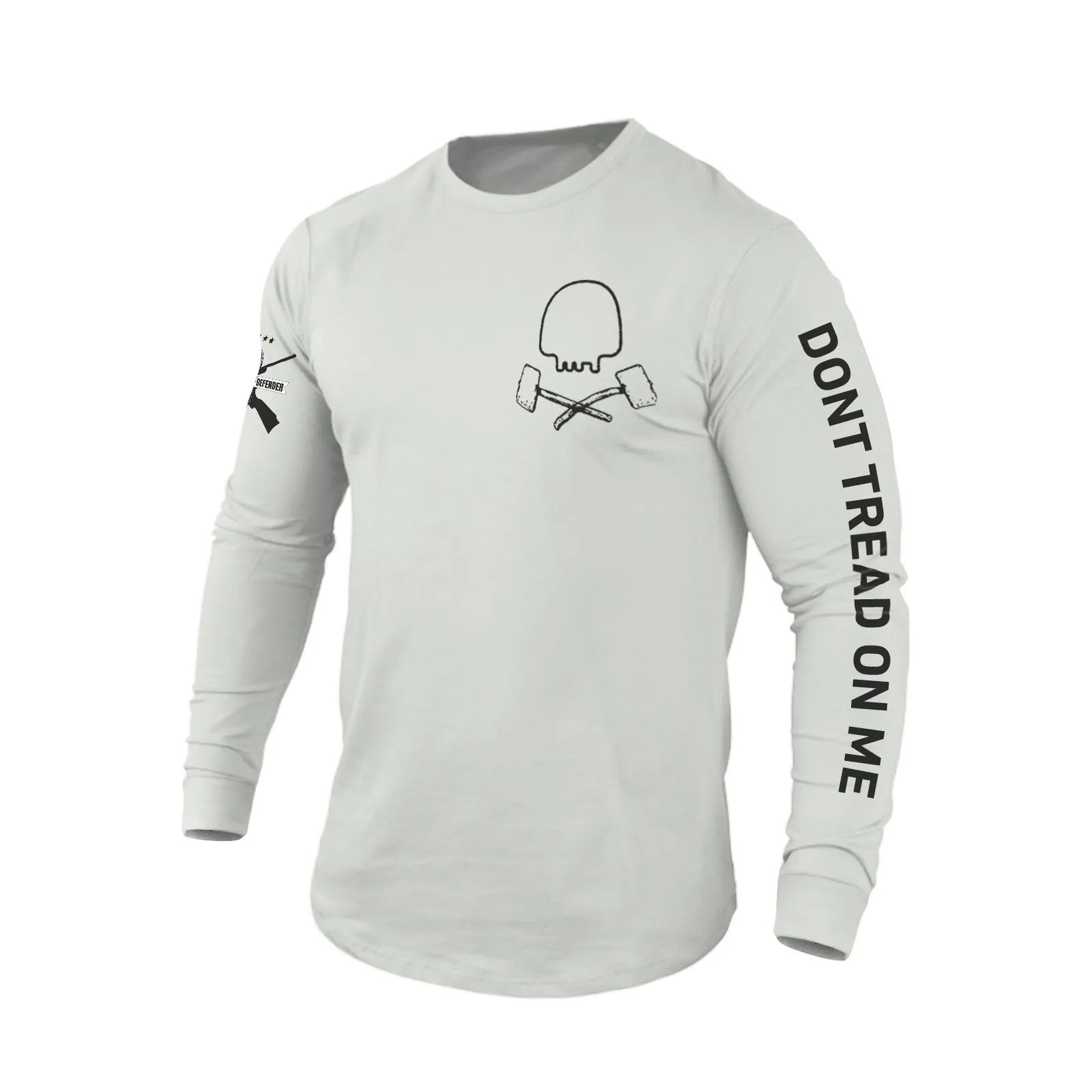NO LUCK ALL WORK 100% COTTON GRAPHIC LONG SLEEVE T-SHIRT