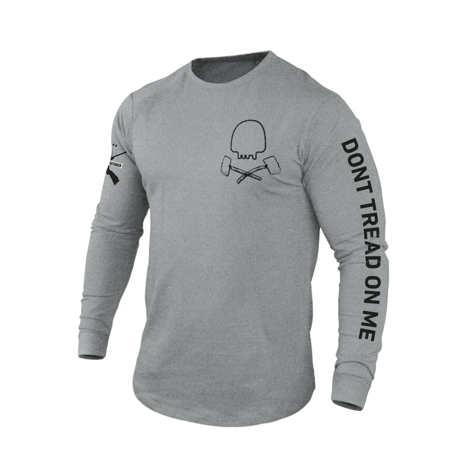 NO LUCK ALL WORK 100% COTTON GRAPHIC LONG SLEEVE T-SHIRT