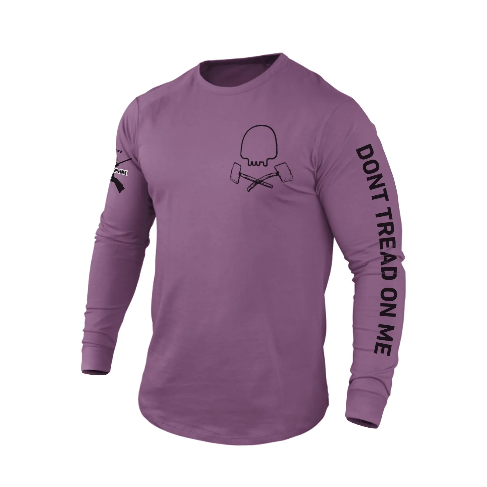 NO LUCK ALL WORK 100% COTTON GRAPHIC LONG SLEEVE T-SHIRT