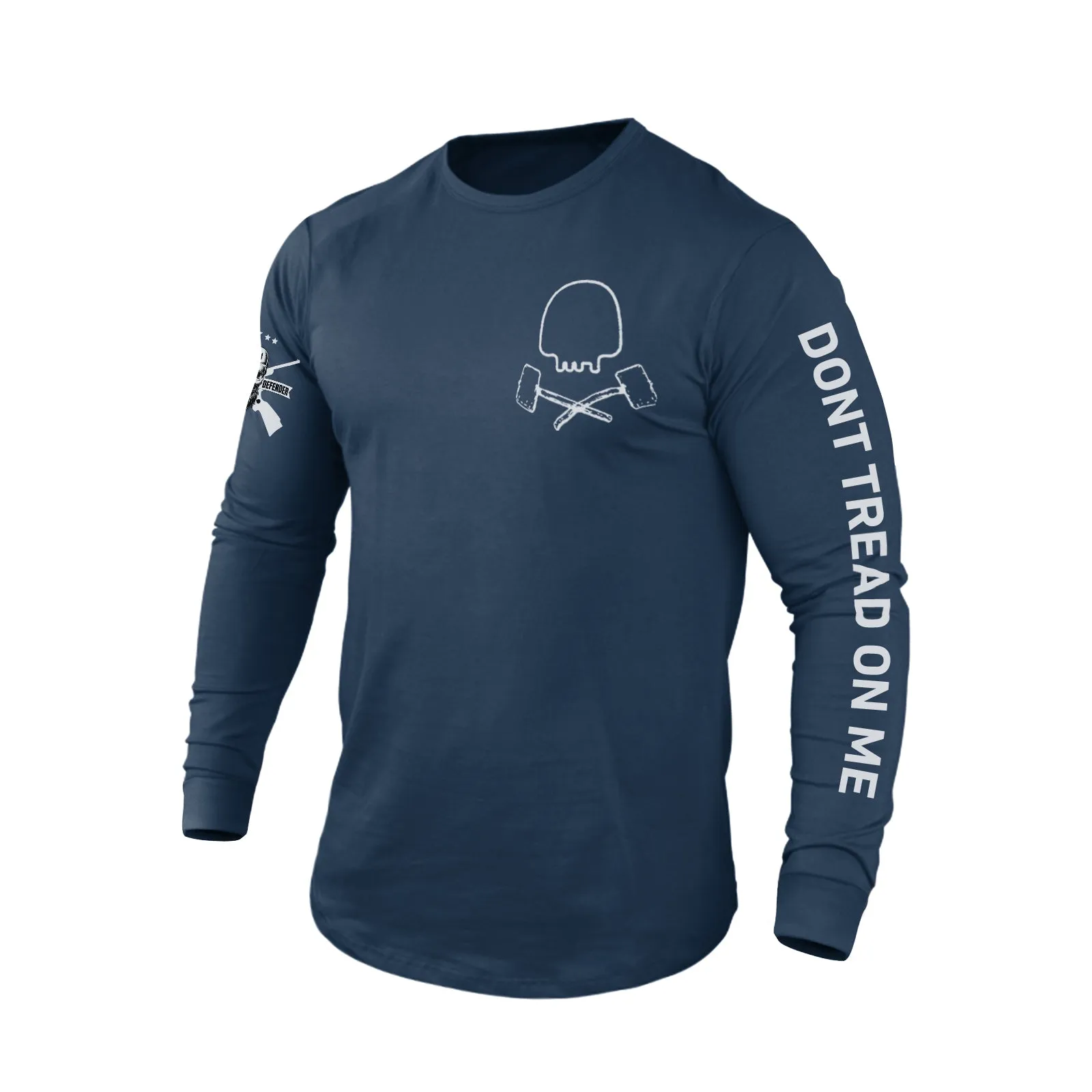 NO LUCK ALL WORK 100% COTTON GRAPHIC LONG SLEEVE T-SHIRT