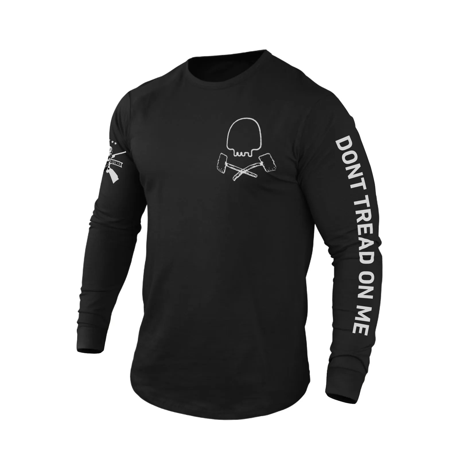 NO LUCK ALL WORK 100% COTTON GRAPHIC LONG SLEEVE T-SHIRT
