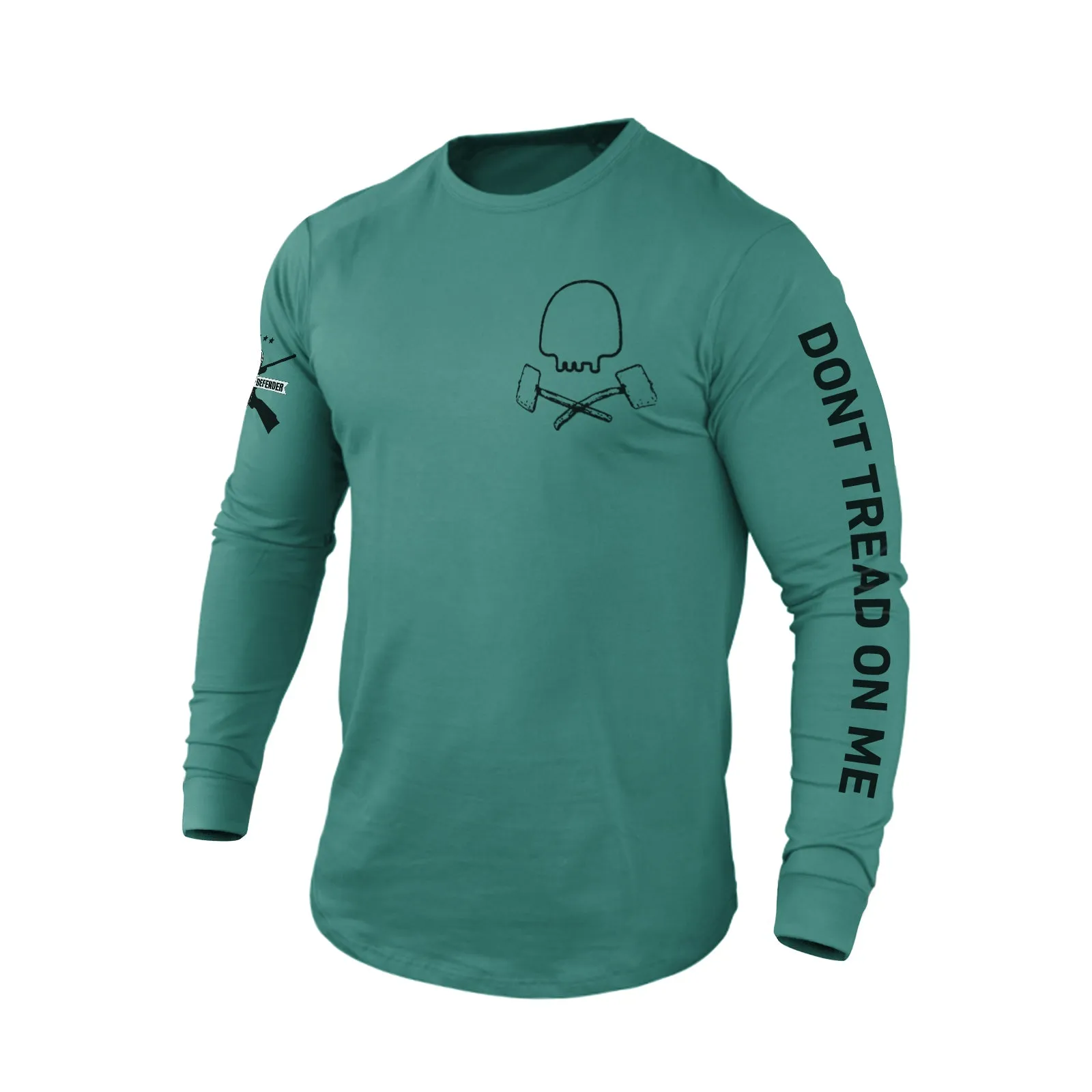 NO LUCK ALL WORK 100% COTTON GRAPHIC LONG SLEEVE T-SHIRT