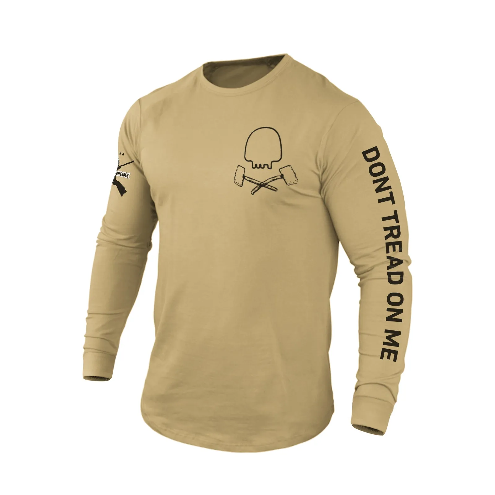 NO LUCK ALL WORK 100% COTTON GRAPHIC LONG SLEEVE T-SHIRT