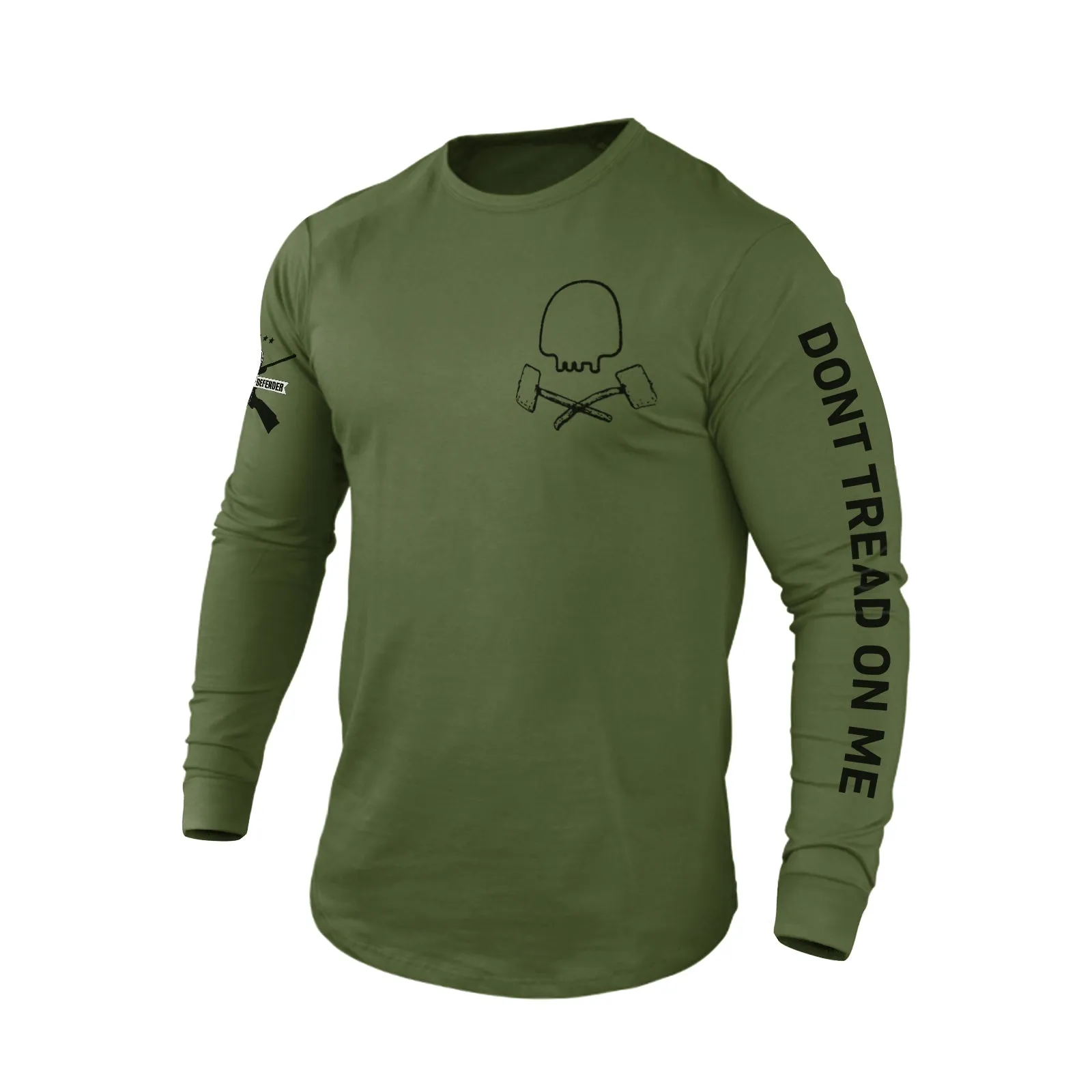 NO LUCK ALL WORK 100% COTTON GRAPHIC LONG SLEEVE T-SHIRT