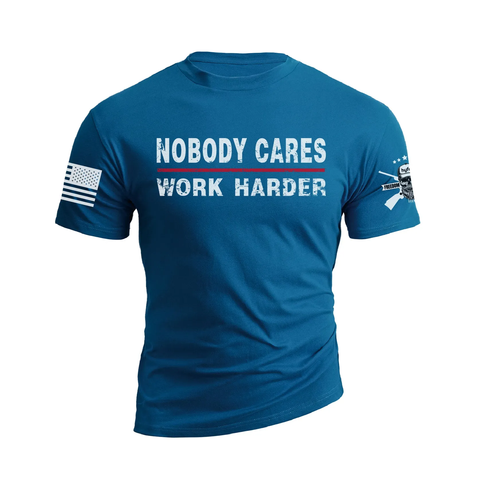 NOBODY CARES WORK HARDER 100% COTTON GRAPHIC TEE