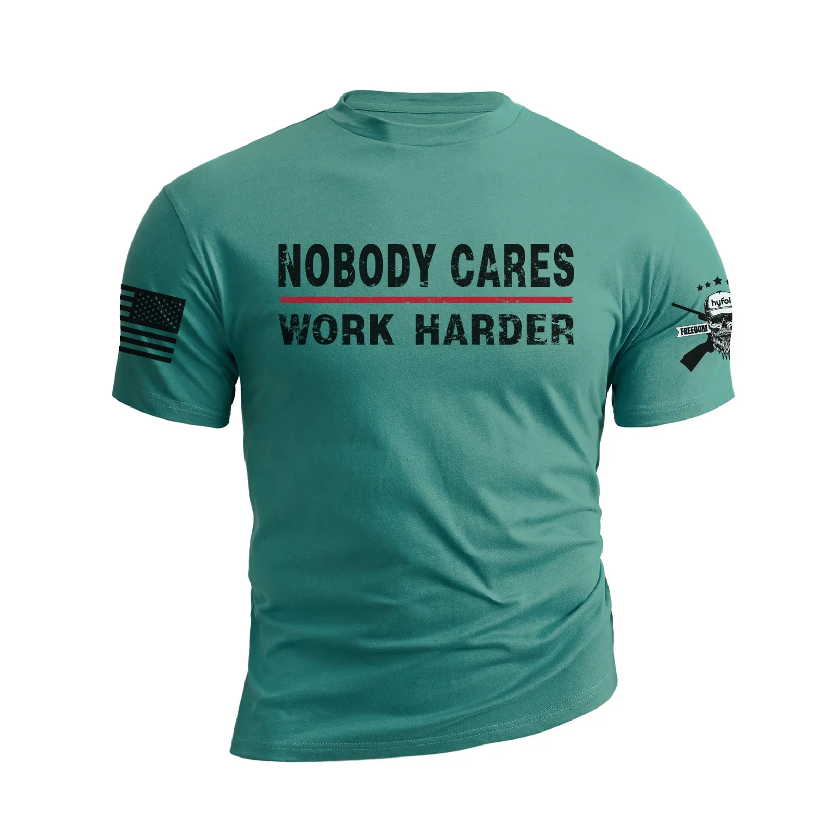 NOBODY CARES WORK HARDER 100% COTTON GRAPHIC TEE