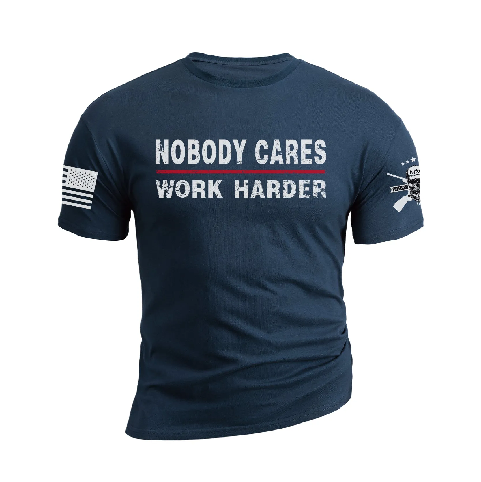 NOBODY CARES WORK HARDER 100% COTTON GRAPHIC TEE