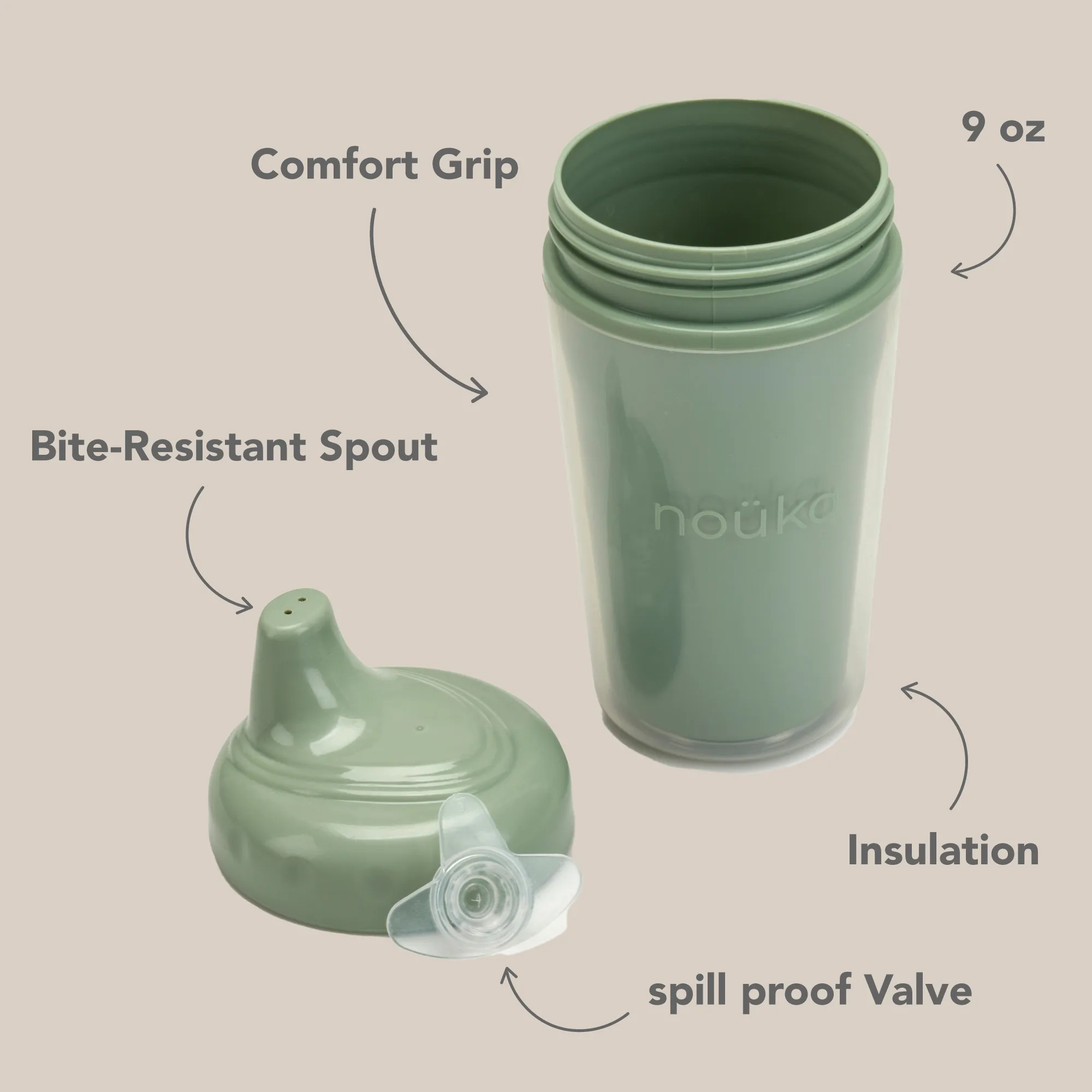 noüka Insulated Sippy Cup - Bloom (Min. of 2 PK, Multiples of 2 PK)
