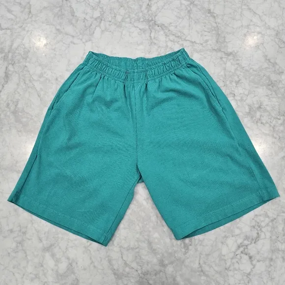 NWOT Sporty &amp; Rich Teal‎ Cotton Athletic Shorts Unisex XS