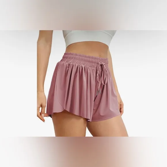 NWT 2 in 1 Flowy Running Shorts Casual Summer Athletic Short, MULTI COLORS