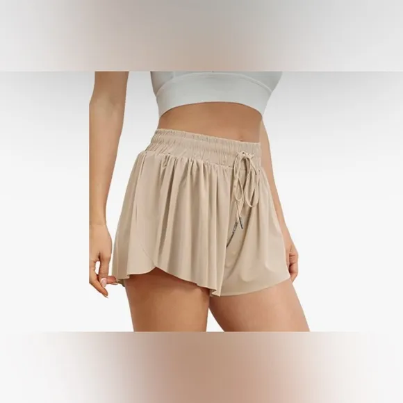 NWT 2 in 1 Flowy Running Shorts Casual Summer Athletic Short, MULTI COLORS