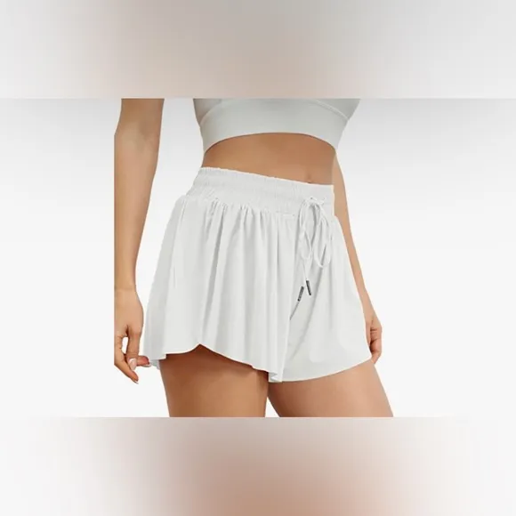 NWT 2 in 1 Flowy Running Shorts Casual Summer Athletic Short, MULTI COLORS