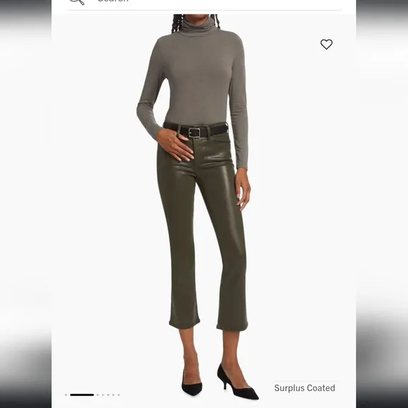 NWT Frame Le Crop Mini Boot Jean, Mid-Rise in Mahogany, Size 28