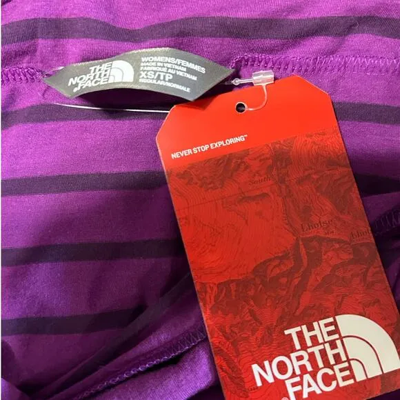 NWT The North Face Purple and Blue Striped Modal Blend Ava Maxi Skirt Si…