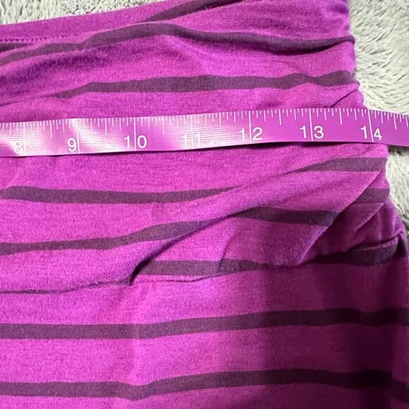 NWT The North Face Purple and Blue Striped Modal Blend Ava Maxi Skirt Si…