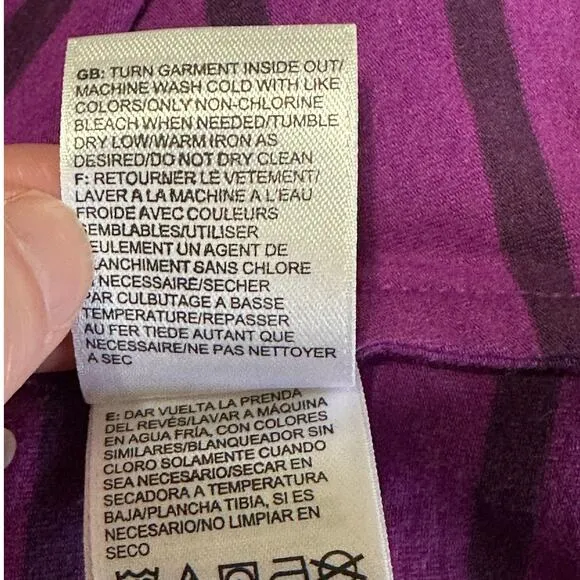 NWT The North Face Purple and Blue Striped Modal Blend Ava Maxi Skirt Si…