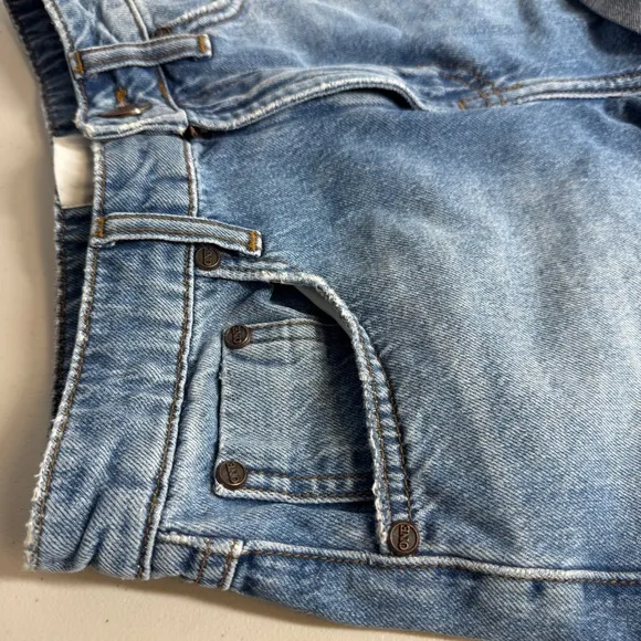 One Teaspoon High Waist Bandits Slim Fit Twisted Cuffs Denim Shorts Size 26