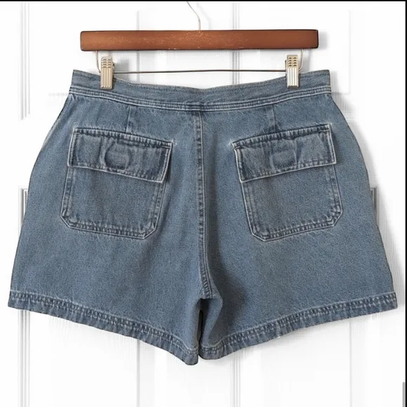 OP Ocean Pacific Vintage 90s High Waisted Blue Jean Denim Shorts XL or Jr 15 16
