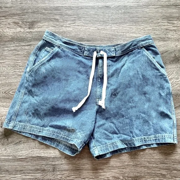 OP Ocean Pacific Vintage 90s High Waisted Blue Jean Denim Shorts XL or Jr 15 16