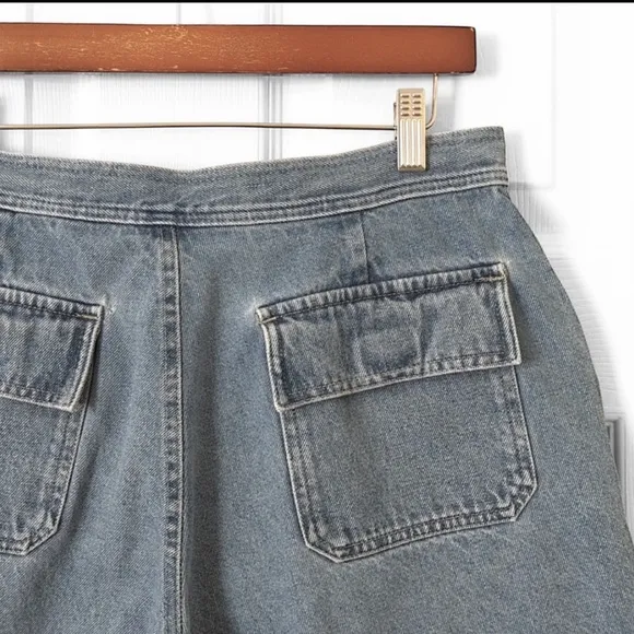 OP Ocean Pacific Vintage 90s High Waisted Blue Jean Denim Shorts XL or Jr 15 16