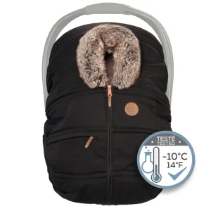 Petit Coulou Mild-Winter Car Seat Cover - Licorice Wolf