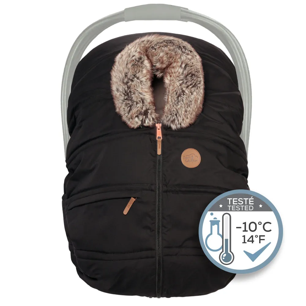 Petit Coulou Mild-Winter Car Seat Cover - Licorice Wolf