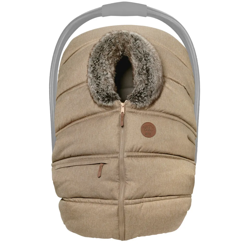 Petit Coulou Winter Car Seat Cover - Moka Eco Wolf