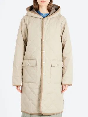 Piping Hood Long Down Coat