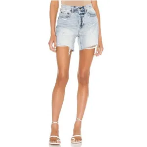 Pistola Devin High Rise Mom Cut Off Shorts Distressed Light Wash St.Tropez 27