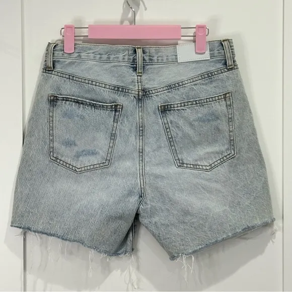 Pistola Devin High Rise Mom Cut Off Shorts Distressed Light Wash St.Tropez 27