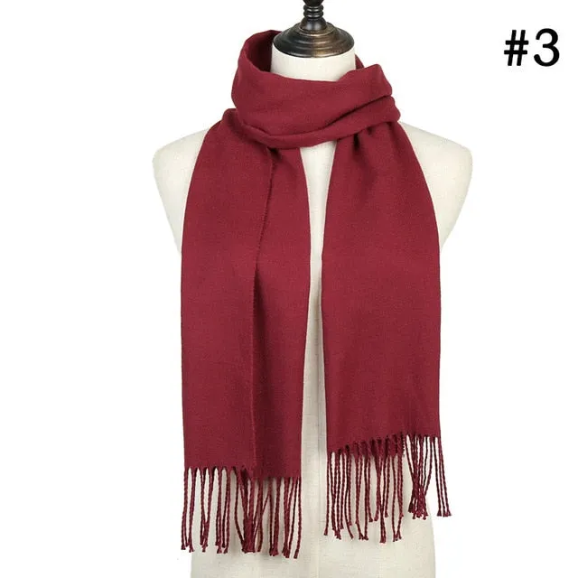 Plaid Cashmere Scarf Shawl and Wrap-around