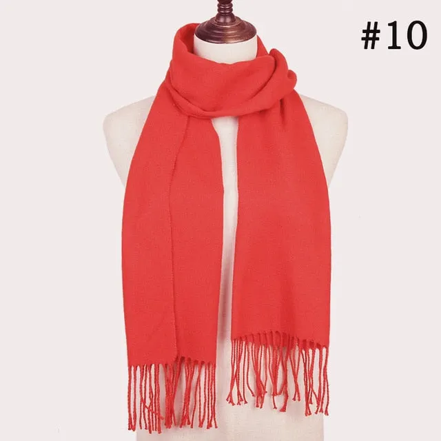 Plaid Cashmere Scarf Shawl and Wrap-around