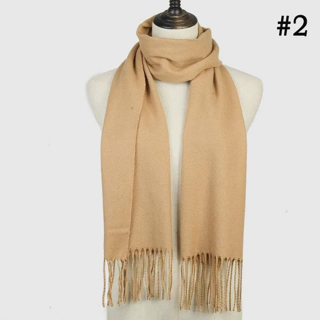 Plaid Cashmere Scarf Shawl and Wrap-around