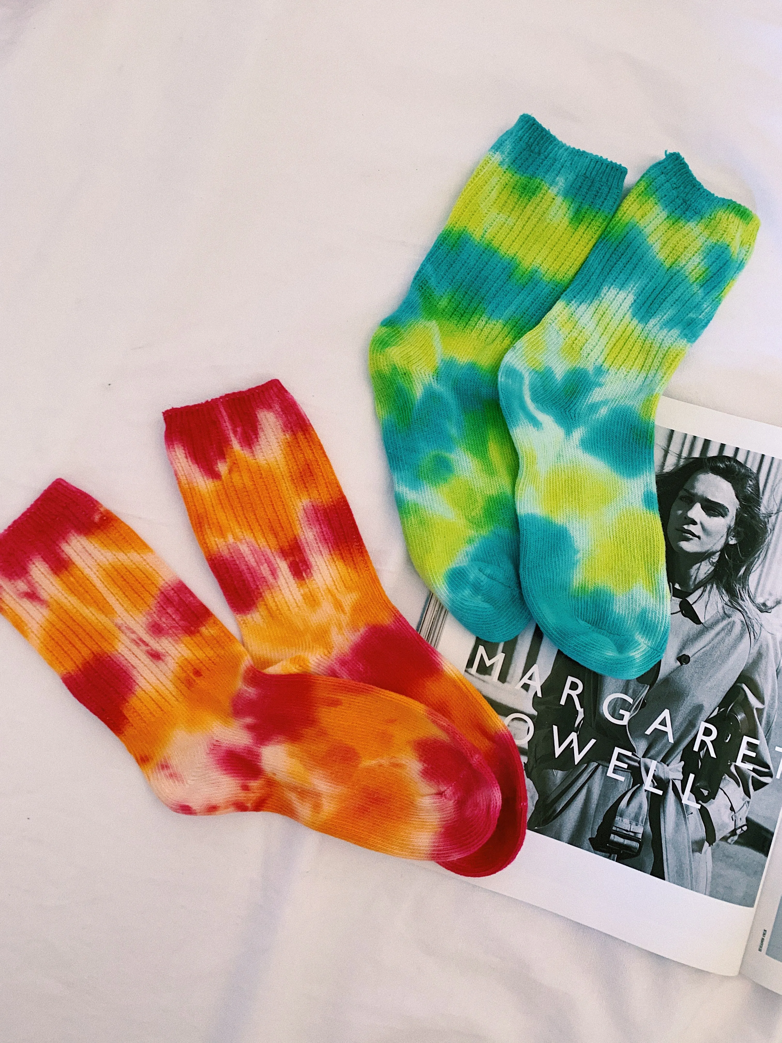 Play It Loud Tie Dye Socks// Neon Combo