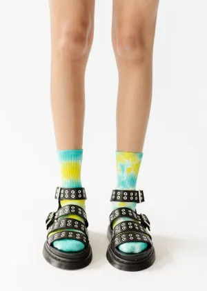 Play It Loud Tie Dye Socks// Neon Combo