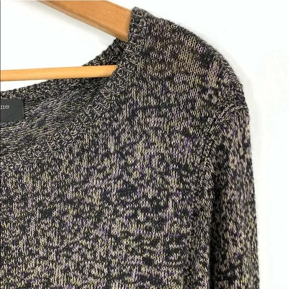 Rag &amp; Bone Angora Blend Multicolored Boatneck Scoop Neck Knit Sweater