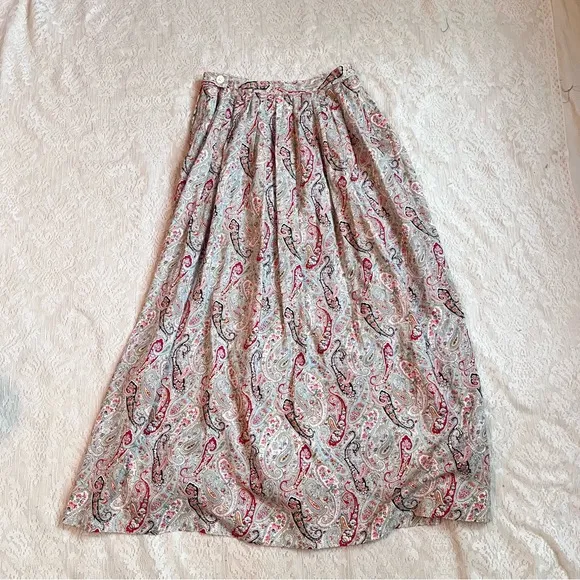 Ralph Lauren blue label paisley maxi skirt