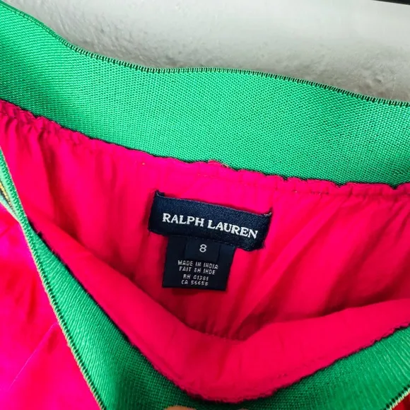 Ralph Lauren Blue Label y2K Vintage Pink Ruffled Tiered Mini Skirt