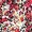 Red Floral Square Neck Frill Hem Dress