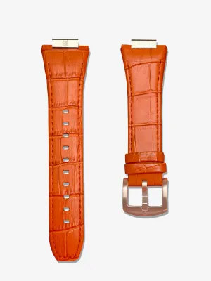 Red Orange Alligator - Rose Buckle
